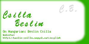 csilla beslin business card